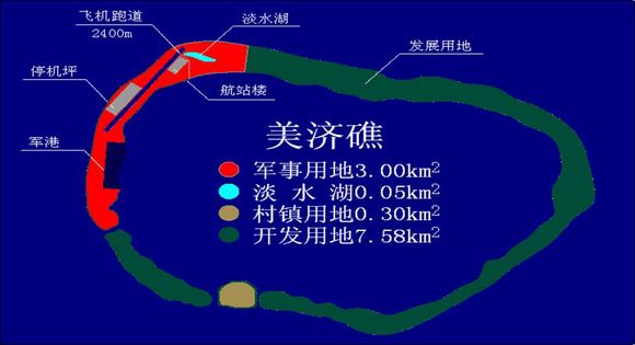 南沙最适合填海造陆的岛礁,美济礁最新图